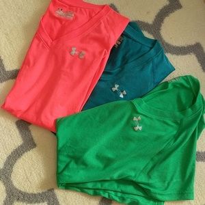 Set of 3 Under Armour UA Tech V Neck tees